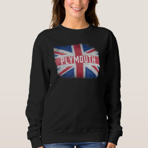 Plymouth Vereinigtes Königreich Britische Flagge V Sweatshirt