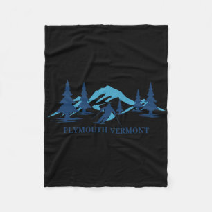 Plymouth Vermont Ski Resort Skifahren Skier Fleecedecke
