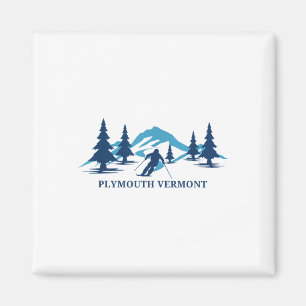 Plymouth Vermont Ski Resort Skifahren - Skifahren Magnet