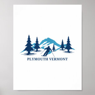 Plymouth Vermont Ski Resort Skifahren - Skifahren Poster