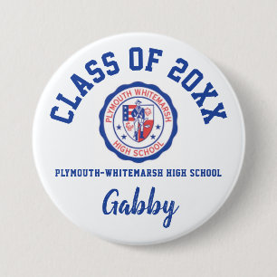 Plymouth Whitemarsh High School Button Logo Custom