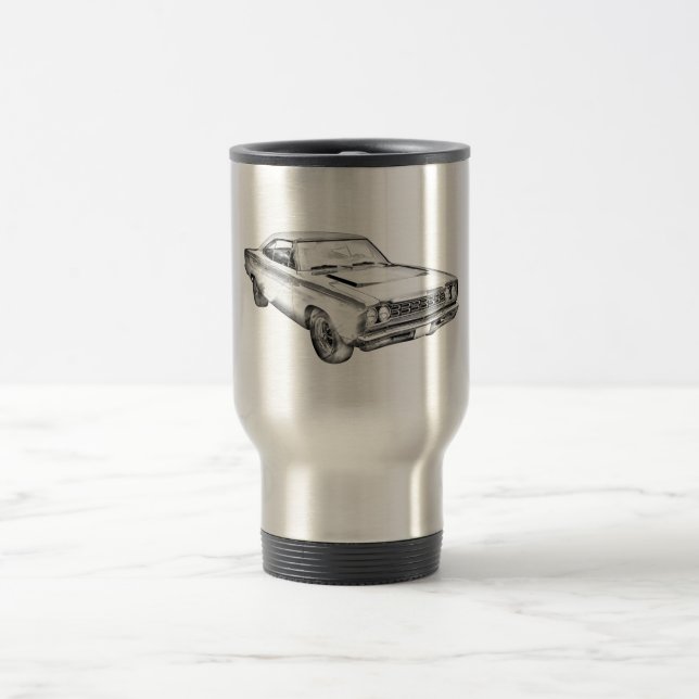 Plymouthroadrunner-Muskel-Auto-Illustration 1968 Reisebecher (Mittel)