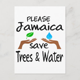 Plz Jamaica Rette Baum & Wasser Postkarte