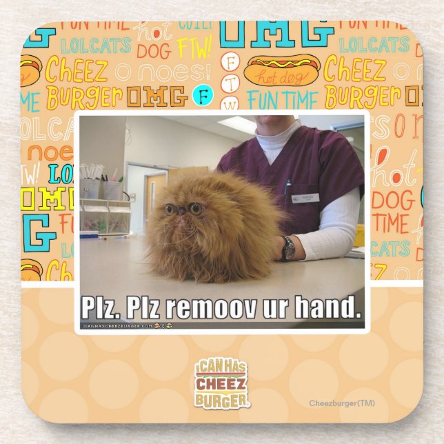 PLZ remoov ur Hand Untersetzer (Vorderseite)