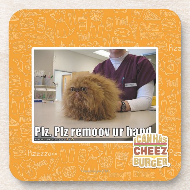 PLZ remoov ur Hand Untersetzer (Vorderseite)