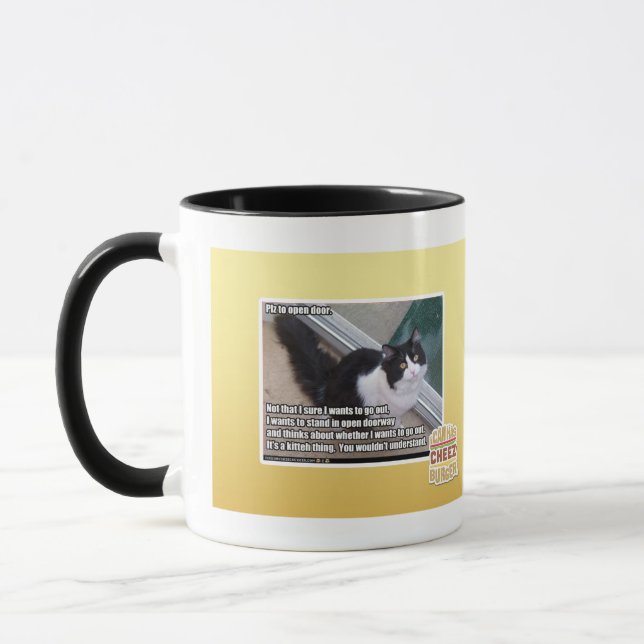 PLZ zur offenen Tür Tasse (Links)