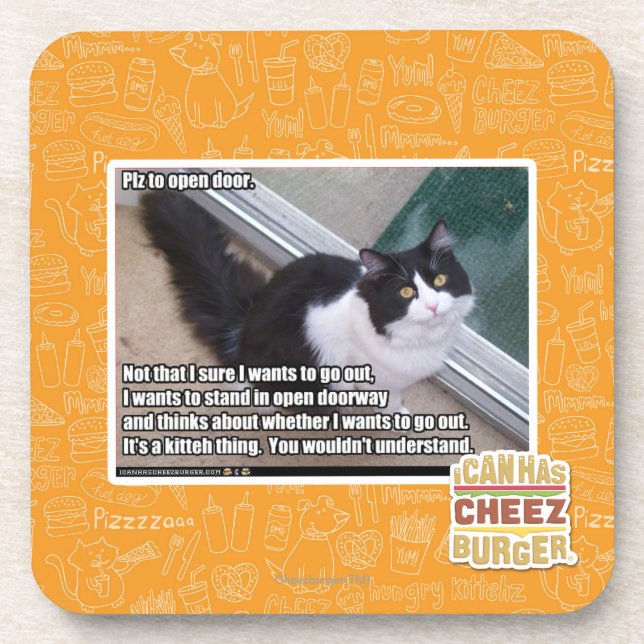 PLZ zur offenen Tür Untersetzer (Vorderseite)