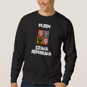 Plzen, Ceska Republika mit Wappen Sweatshirt