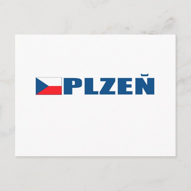 Plzen Postkarte (Vorderseite)