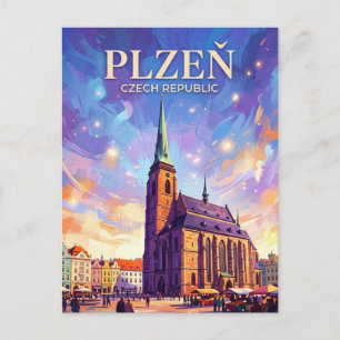 Plzeň Tschechien Postkarte