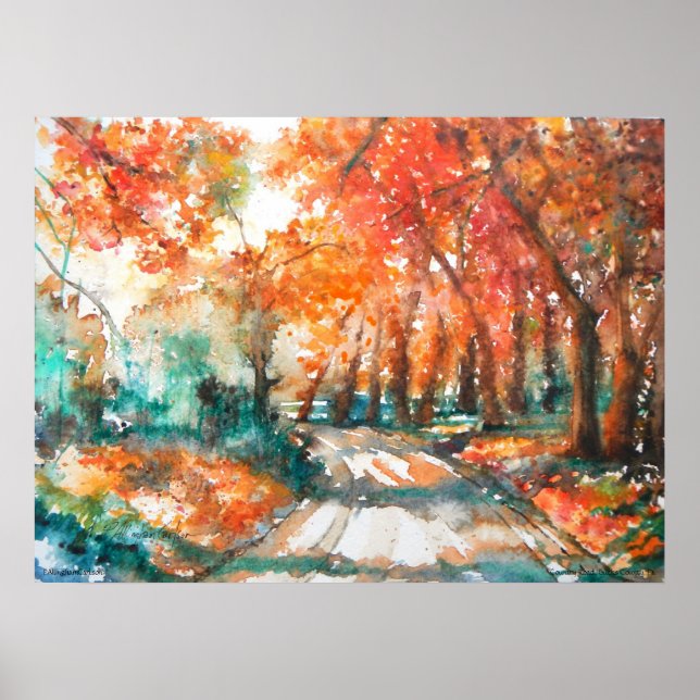 PMACarlson Country Road, Bucks Landkreis, Pa Poste Poster (Vorne)