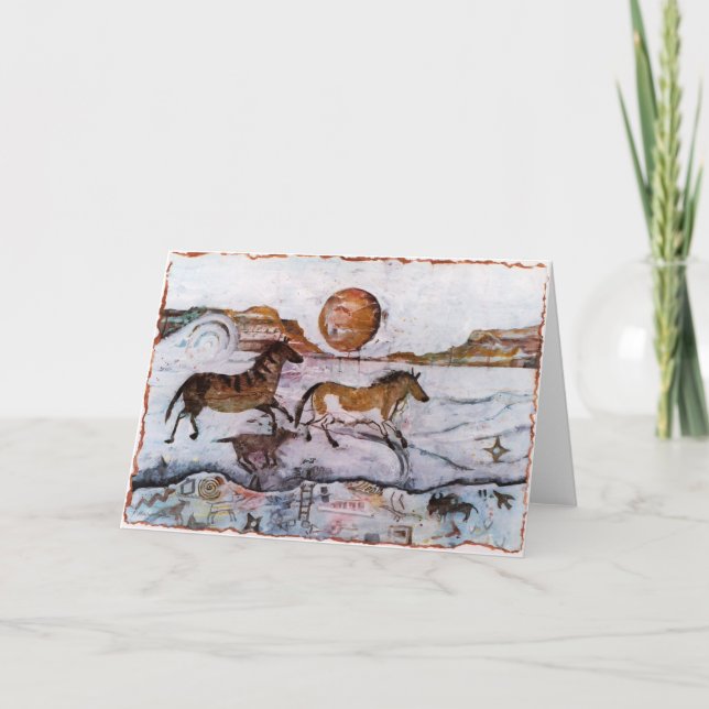 PMACarlson Pferdepetroglyphe-Karte Karte (Vorderseite)