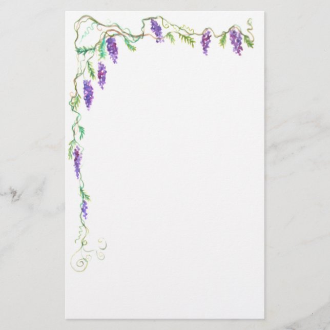 PMACarlson Wisteria Stationary Briefpapier (Vorderseite)