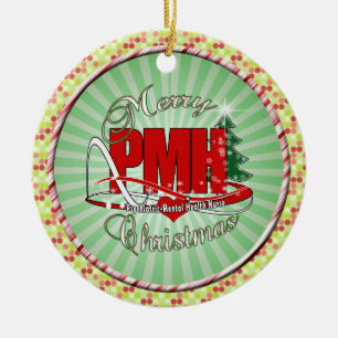 PMH Psychiatric Mental Health Nurse CHRISTMAS Keramik Ornament