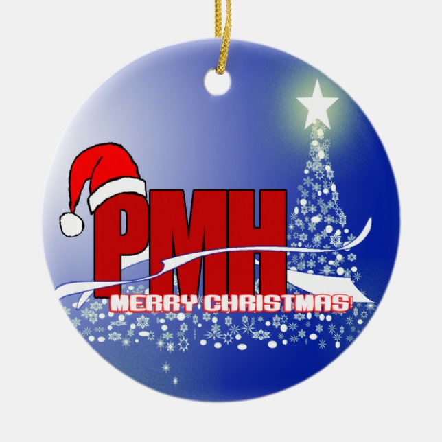 PMH Psychiatric Mental Health Nurse CHRISTMAS Keramik Ornament (Vorne)