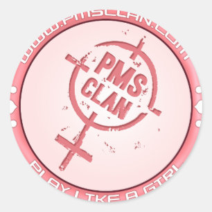 PMS-Aufkleber - Rosa Logo 2 Runder Aufkleber