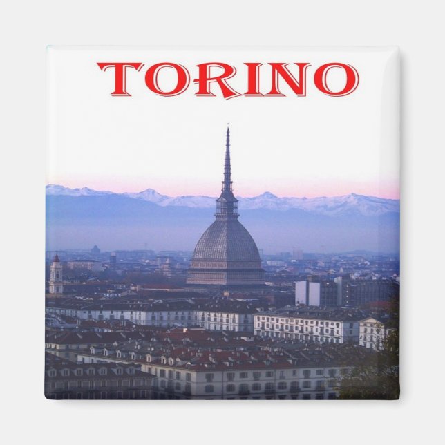 PMT013 TURIN, The Mole Antonelliana, Kühlschrank Magnet (Vorne)