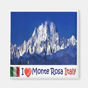 PMT021 MONTE ROSA I Liebe, Italien, Kühlschrank Magnet