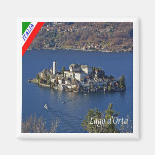 PMT022 LAKE ORTA, Piemont, Italien, Kühlschrank Magnet