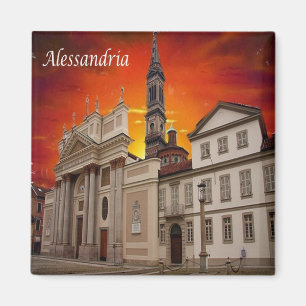 PMT028 ALESSANDRIA, Piazza Duomo, Italien, Kühlsch Magnet