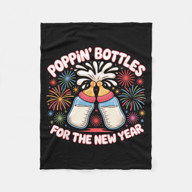 Pn Bottles For The New Year Funny Baby Milk Toast  Fleecedecke (Vorderseite)