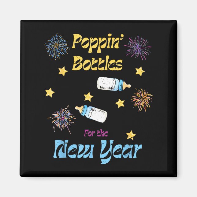 Pn Bottles For The New Year Funny  Magnet (Vorne)