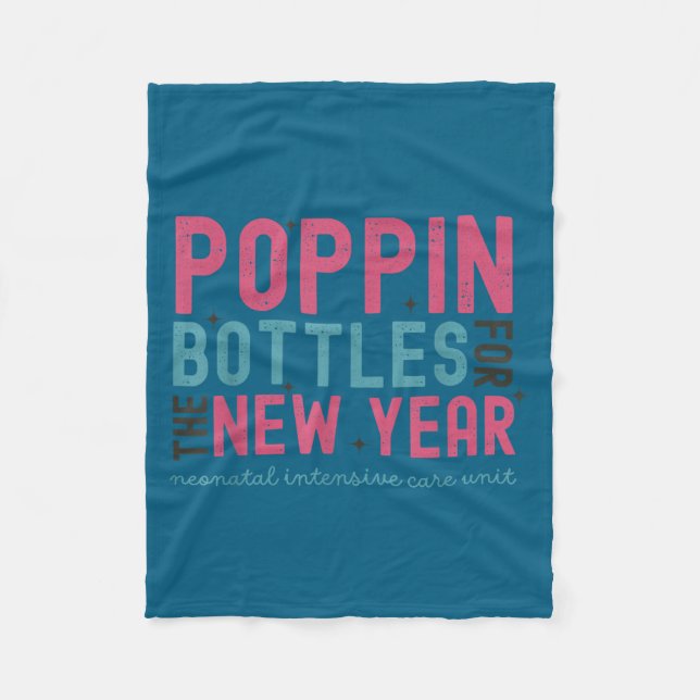Pn Bottles For The New Year, Midwife New Year's Ev Fleecedecke (Vorderseite)