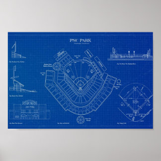 PNC Park Blueprint Poster