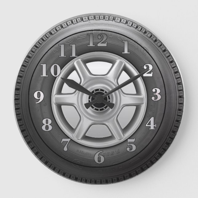 Pneu de camion Mens Novelt Mur Horloge (Recto)