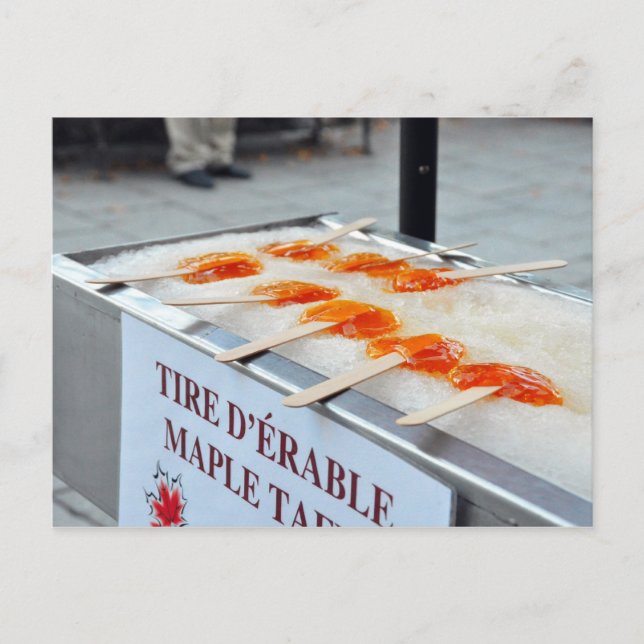 Pneu d'érable Taffy D'Erable Québec Carte postale  (Devant)