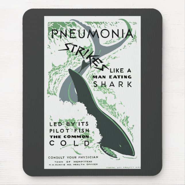 Pneumonie-Streiks Mousepad (Vorne)