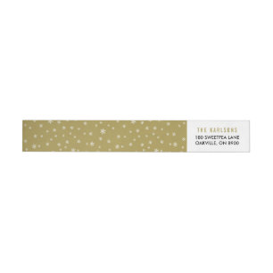 Pneus blancs sur Gold Holiday Étiquette de adress