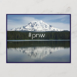 #pnw (hashtag Pacific Northwest) mit Mt Adams Postkarte
