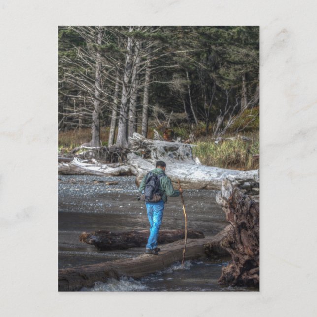 PNW Hiker Postkarte (Vorderseite)