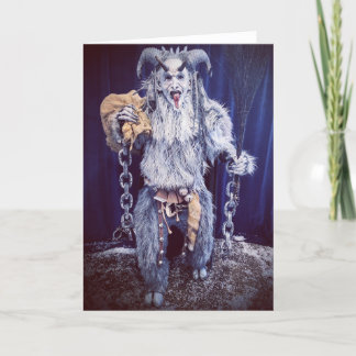 PNW Krampus Faltschachtel Feiertagskarte