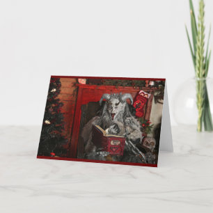 PNW Krampus gefaltete Weihnachtskarte Feiertagskarte