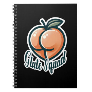 Po Gesäß Pfirsich Gesäß Fitnessstudio Fitness Notizblock