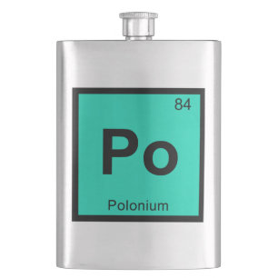 Po - Polonium Chemie Periodensystem Symbol Flachmann