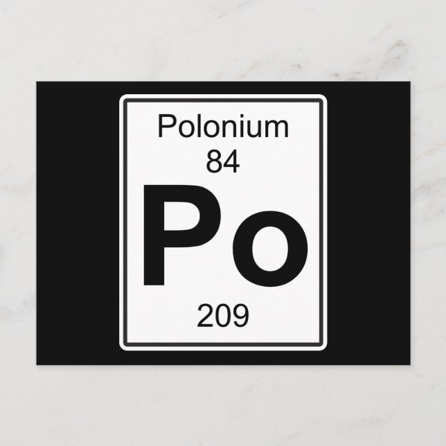 Po - Polonium Postkarte (Vorderseite)