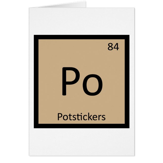 Po - Potsticker Chinesische Chemie Periodische Tab (Vorne)