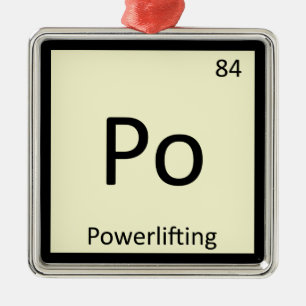 Po - Regelmäßige Tabelle für die Sportchemie Silbernes Ornament