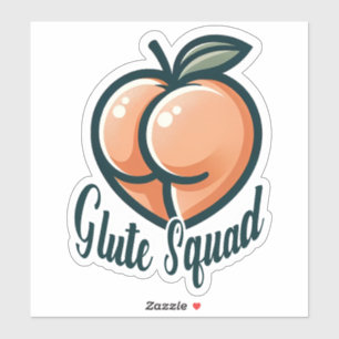 Po-Squad Pfirsich-Po Gesäß Gym Fitness Aufkleber