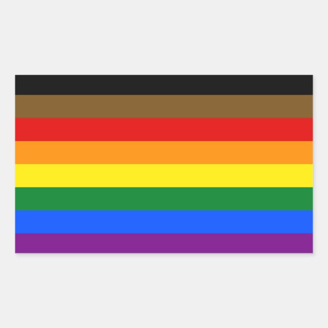 POC-Aufkleber mit inklusivem LGBTQ+-Preis Rechteckiger Aufkleber (Vorderseite)
