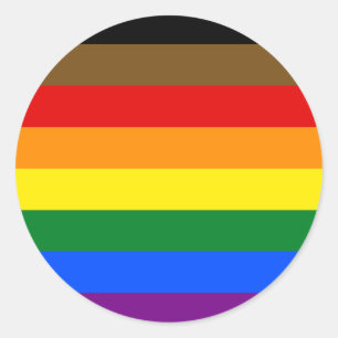 POC einschließlich LGBTQ+-Pride-Circle-Aufkleber Runder Aufkleber