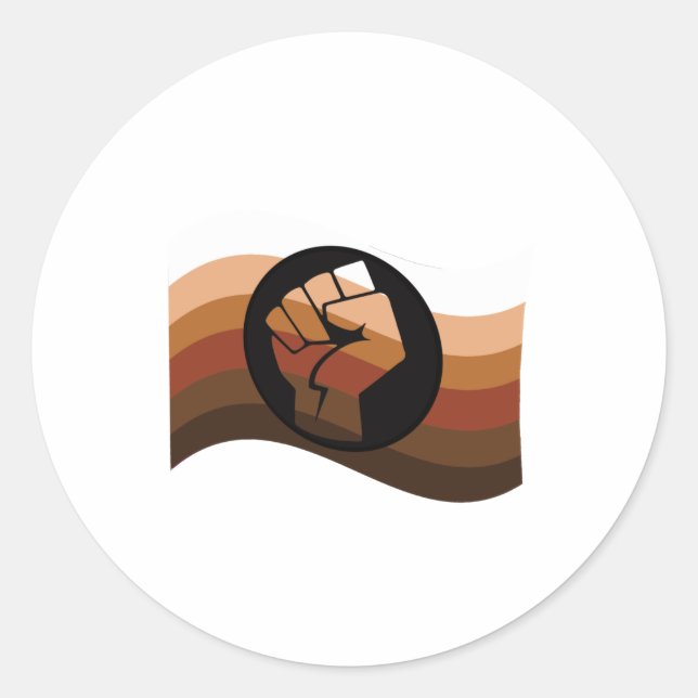 POC-Farbenflagge Runder Aufkleber (Vorderseite)