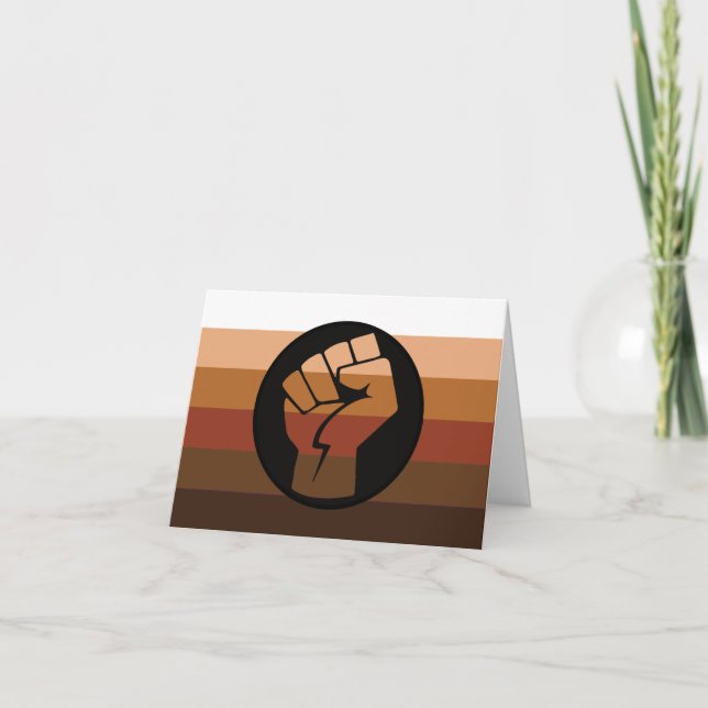 POC-Pride-Flag Dankeskarte (Vorderseite)