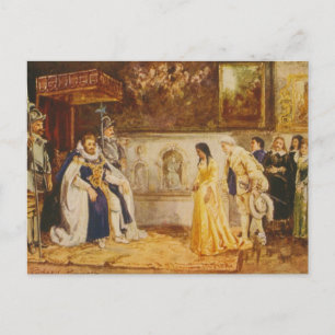 Pocahontas am Hofe von König James von Rummels Postkarte