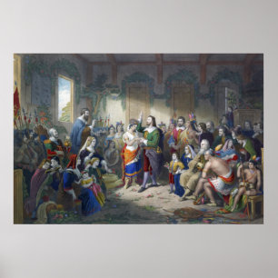 Pocahontas Ehe mit John Rolfe Henry Brueckner Poster
