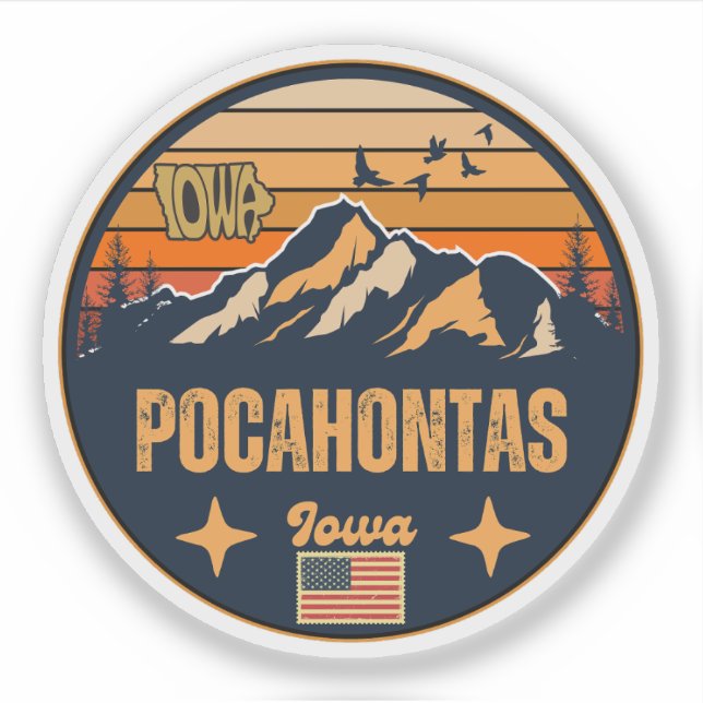 Pocahontas, Iowa Aufkleber (Vorderseite)