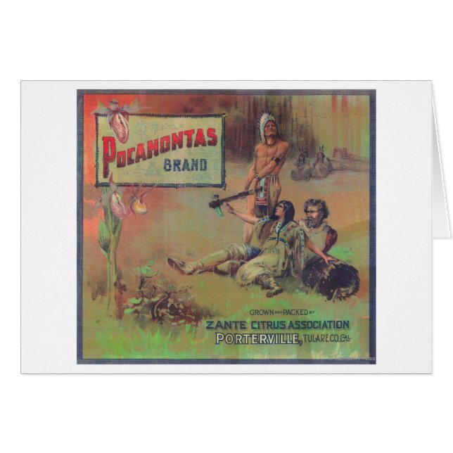 Pocahontas Orange LabelPorterville, CA (Vorderseite (Horizontal))